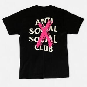 Black Anti Social Social Club Cancelled streetwear tee - size M